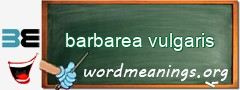 WordMeaning blackboard for barbarea vulgaris